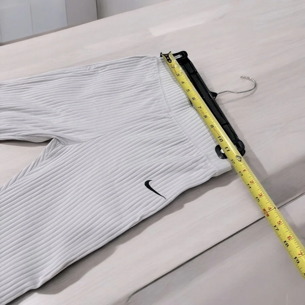 Nike Women's Sportswear High Waisted Ribbed Jersey Pants Ligtht Gray Small - Picture 10 of 10